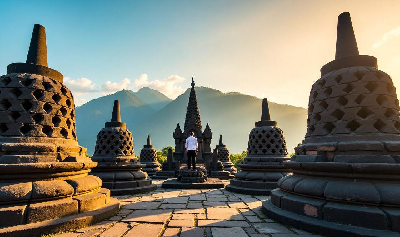 Key Strategy: Menyatu dengan Alam, Sensasi Unik Yoga di Pelataran Candi Borobudur